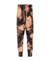 Balmain Cotton Jogging Bottoms With Burnt Print In Multi