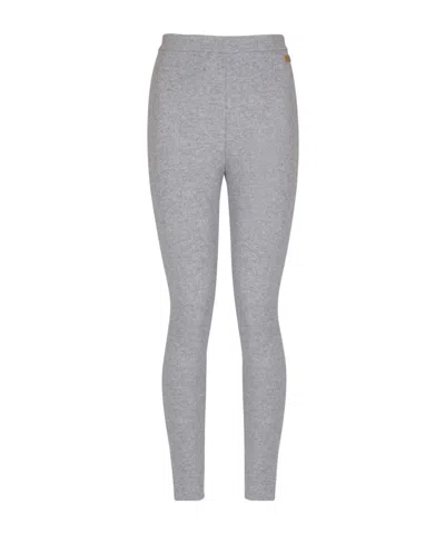 BALMAIN COTTON KNIT LEGGINGS
