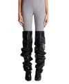 Balmain Cotton Knit Leggings In Gray