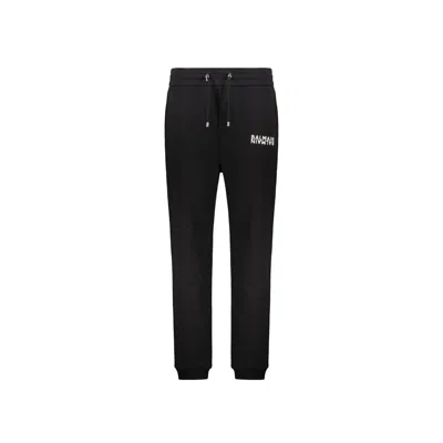 Balmain Cotton Logo Joggers In Black