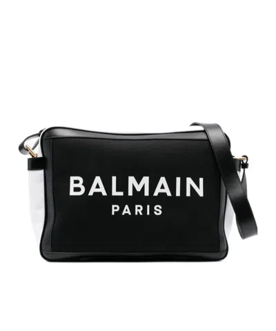 Balmain Cotton Logo-print Changing-bag In Black