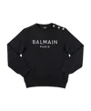 Balmain Cotton Logo-print Sweatshirt In Black
