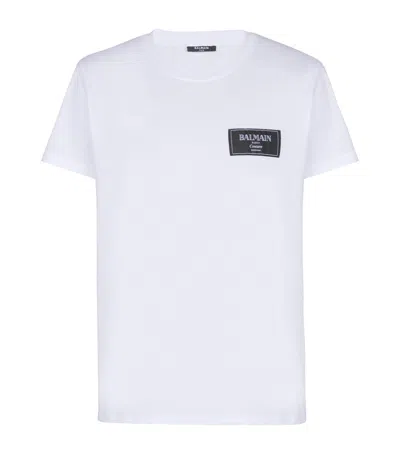 BALMAIN COTTON LOGO PRINT T-SHIRT