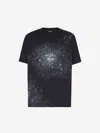 Balmain Universe Logo Printed T-shirt In Black