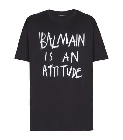 BALMAIN BALMAIN COTTON LOGO T-SHIRT
