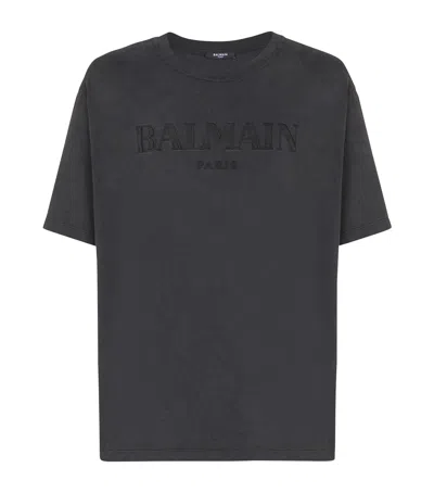 BALMAIN COTTON LOGO T-SHIRT