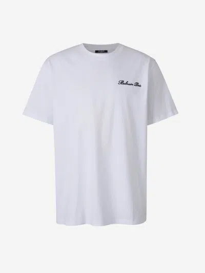 Balmain Cotton Logo T-shirt In White