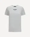 Balmain T Shirt Con Logo Ricamato In White