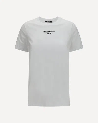 Balmain Cotton Logo T-shirt In White
