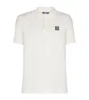 Balmain Polo Shirt Short Sleeves Ribbed Cuffs Collar In White