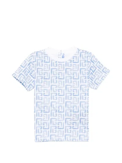 Balmain Babies' Cotton Patterned T-shirt In Multi