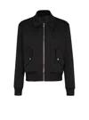 Balmain Lightweight Bomber Jacket With Embroidery In Black