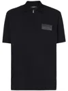 Balmain Polo With Logo In Black