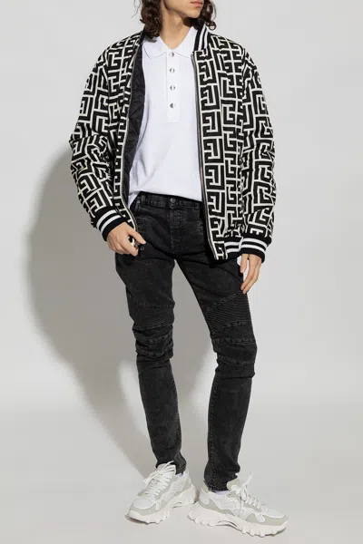 Balmain Cotton Polo Shirt In White