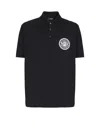 Balmain 'coin' Polo Shirt With Polo Collar In Black