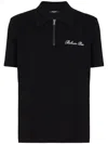 Balmain Short-sleeved Polo Shirt With Embroidery In Black
