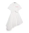 Balmain Cotton Poplin Embroidered Shirt Dress In White