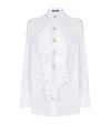 Balmain Cotton Poplin Ruffled Shirt
