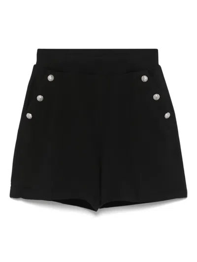 Balmain Kids' Cotton Shorts In Black