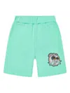 Balmain Cotton Shorts In Green