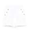 Balmain Cotton Shorts In White