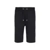 Balmain Logo-embroidered Cotton Shorts In Black