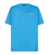 Balmain T-shirt With Logo Embroidery In Blue