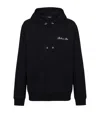 Balmain Signature Hooded Sweatshirt In Black