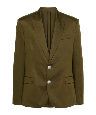 BALMAIN COTTON SINGLE-BREASTED BLAZER