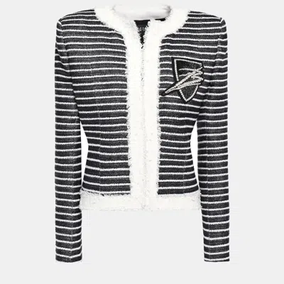 Pre-owned Balmain Cotton Smart Jacket 36 In Black