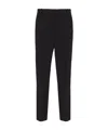 Balmain Navy Blue Twill Pant In Black