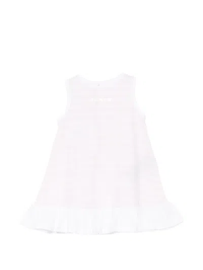 Balmain Babies' Cotton Striped Dress In White