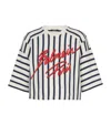 Balmain Striped Baseball T-shirt