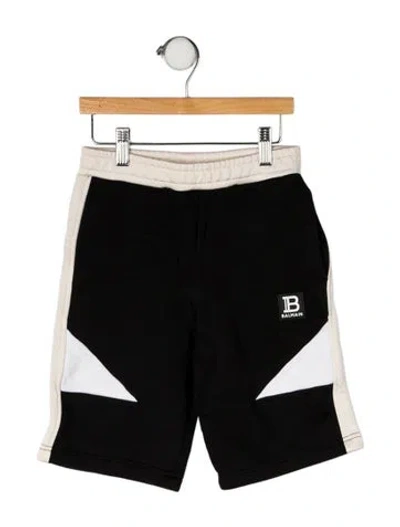 Pre-owned Balmain Kids' Cotton Sweat Shorts In Black