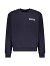 Balmain Cotton Sweatshirt In Blue