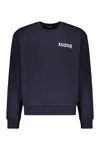 Balmain Cotton Sweatshirt In Blue