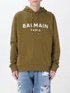 Balmain Sweatshirt  Men Color Kaki In Kaki