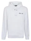 Balmain Cotton Sweatshirt With Adjustable Drawstring Hood And Iconic Embroidery In White
