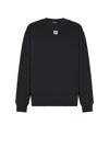 Balmain Cotton Sweatshirt With Pb Embroidery In Black