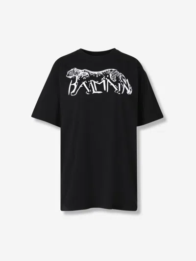 BALMAIN BALMAIN LEOPARD PRINT T-SHIRT