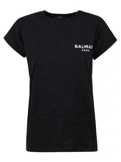 Balmain Cotton T Shirt In Black