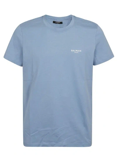 Balmain Cotton T-shirt In Blue