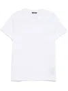 Balmain White Crewneck T-shirt With Logo Lettering On The Front In Cotton Man In White