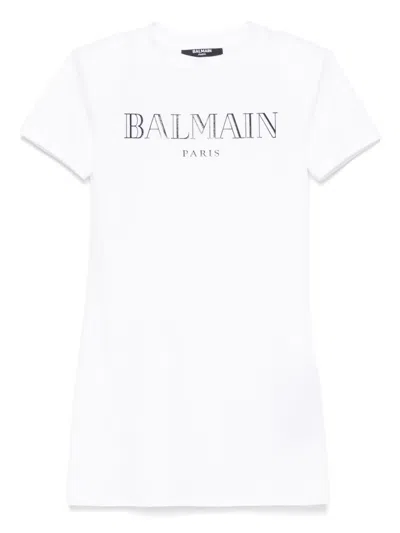 Balmain Kids' Cotton T-shirt In White