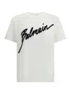 Balmain Letter Flock T-shirt In Multi