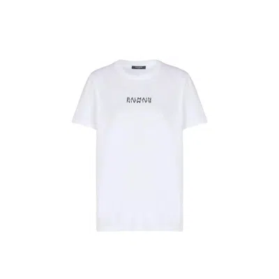 Balmain Cotton T Shirt In White