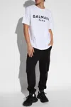 Balmain Printed Cotton T-shirt In White