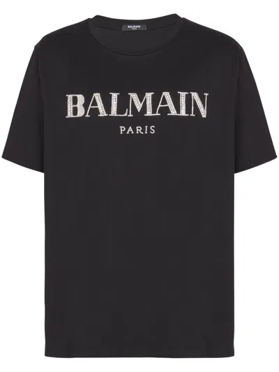 Balmain Cotton T-shirt With Logo In White