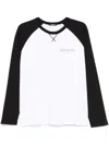 Balmain Logo Raglan Sleeve Organic Cotton T-shirt In White