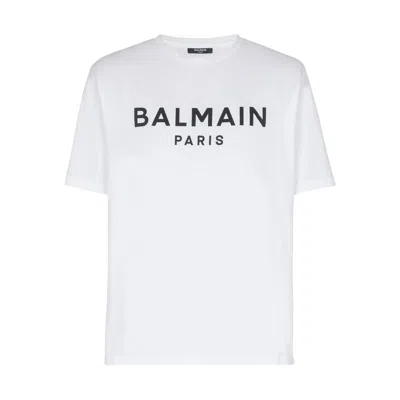 Balmain Cotton T Shirts In White
